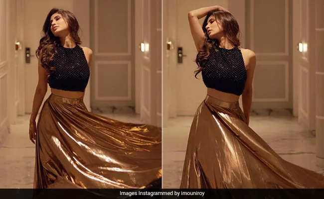 indo western lehenga with crop top